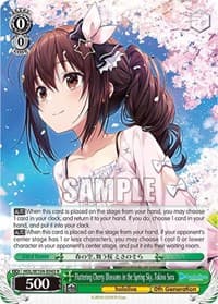 Fluttering Cherry Blossoms in the Spring Sky, Tokino Sora - hololive production Vol.2 - Weiss Schwarz card