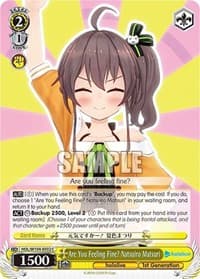 Are You Feeling Fine? Natsuiro Matsuri - hololive production Vol.2 - Weiss Schwarz card
