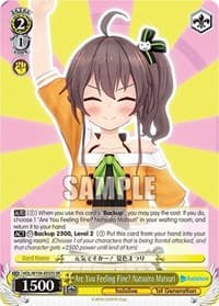 Are You Feeling Fine? Natsuiro Matsuri (SR) - hololive production Vol.2 - Weiss Schwarz card