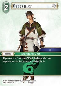 Carpenter - Dawn of Heroes - Final Fantasy TCG card