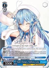 Slight Changes, Yukihana Lamy (SR) - hololive production Vol.2 - Weiss Schwarz card