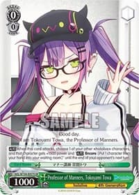 Professor of Manners, Tokoyami Towa (SR) - hololive production Vol.2 - Weiss Schwarz card