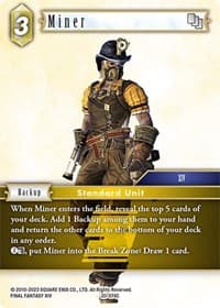 Miner - Dawn of Heroes - Final Fantasy TCG card