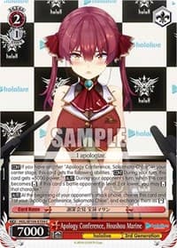 Apology Conference, Houshou Marine - hololive production Vol.2 - Weiss Schwarz card