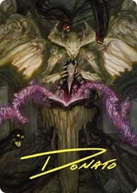 Demonic Tutor Art Card (Gold-Stamped Signature) - Art Series: Commander Masters - Magic: The Gathering card