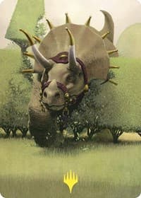 Regal Behemoth Art Card (Gold-Stamped) - Art Series: Commander Masters - Magic: The Gathering card