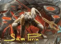 Sunspear Shikari Art Card (Gold-Stamped Signature) - Art Series: Commander Masters - Magic: The Gathering card