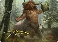 Stonehoof Chieftain Art Card (Gold-Stamped Signature) - Art Series: Commander Masters - Magic: The Gathering card