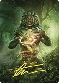 Elvish Mystic Art Card (Gold-Stamped Signature) - Art Series: Commander Masters - Magic: The Gathering card