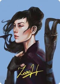 Yuriko, the Tiger's Shadow Art Card (Gold-Stamped Signature) - Art Series: Commander Masters - Magic: The Gathering card