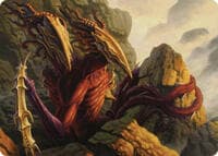 Two-Headed Sliver Art Card - Art Series: Commander Masters - Magic: The Gathering card