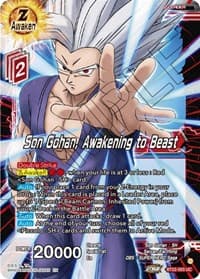 Son Gohan, Awakening to Beast - Critical Blow - Dragon Ball Super: Masters card