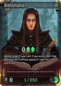 Bibliomania (Serialized) - Kryptik Promos - Kryptik TCG card
