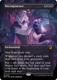 Necropotence (Anime Borderless) - Wilds of Eldraine: Enchanting Tales - Magic: The Gathering card