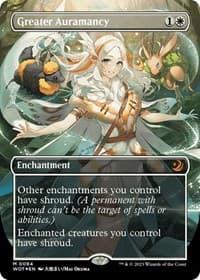 Greater Auramancy (Anime Borderless) (Confetti Foil) - Wilds of Eldraine: Enchanting Tales - Magic: The Gathering card
