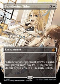 Smothering Tithe (Anime Borderless) (Confetti Foil) - Wilds of Eldraine: Enchanting Tales - Magic: The Gathering card
