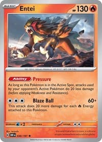Entei - SV03: Obsidian Flames - Pokemon card