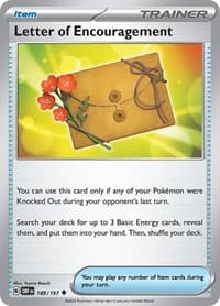Letter of Encouragement - SV03: Obsidian Flames - Pokemon card
