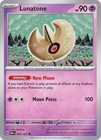 Lunatone - SV03: Obsidian Flames - Pokemon card