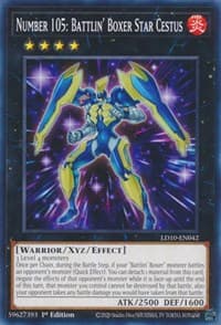 Number 105: Battlin' Boxer Star Cestus - Legendary Duelists: Soulburning Volcano - YuGiOh card