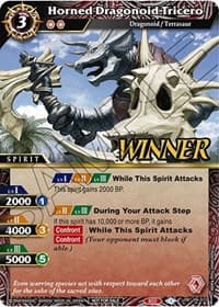 Horned Dragonoid Tricero (Winner) - Battle Spirits Saga Promo Cards - Battle Spirits Saga card