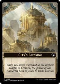 City's Blessing // Emblem - Teferi, Temporal Archmage Double-Sided Token - Commander Masters - Magic: The Gathering card