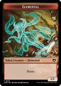 Elemental (0024) // Graveborn Double-Sided Token - Commander Masters - Magic: The Gathering card