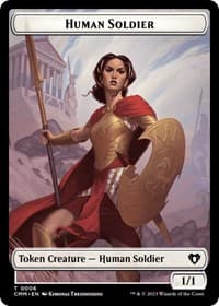 Human Soldier // Zombie (0013) Double-Sided Token - Commander Masters - Magic: The Gathering card