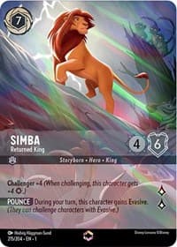 Simba - Returned King (Enchanted) - The First Chapter - Disney Lorcana card