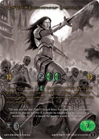 Sylvi, Cadaverous Captain (Gold Kryptik Language) - Wicked Prophecy [Wave 1] (eBay Gen Con Exclusive) - Kryptik TCG card