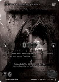 Conroy, Driven Defect (Silver Kryptik Language) - Wicked Prophecy [Wave 1] (eBay Gen Con Exclusive) - Kryptik TCG card