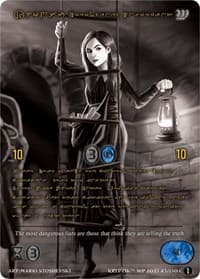 Khonsu, Emboldened Informant (Gold Kryptik Language) - Wicked Prophecy [Wave 1] (eBay Gen Con Exclusive) - Kryptik TCG card