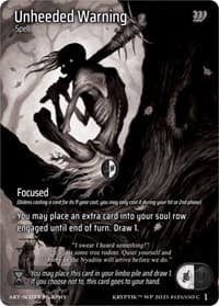 Unheeded Warning - Wicked Prophecy [Wave 1] (eBay Gen Con Exclusive) - Kryptik TCG card