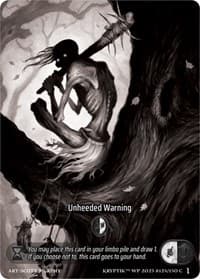 Unheeded Warning (Box Topper) - Wicked Prophecy [Wave 1] (eBay Gen Con Exclusive) - Kryptik TCG card
