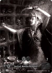 Gertrud, Noxious Alchemist (Box Topper) - Wicked Prophecy [Wave 1] (eBay Gen Con Exclusive) - Kryptik TCG card