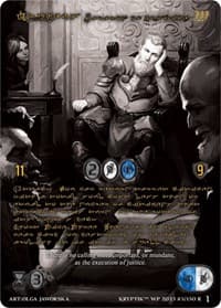 Orpheus, Paragon of Justice (Gold Kryptik Language) - Wicked Prophecy [Wave 1] (eBay Gen Con Exclusive) - Kryptik TCG card