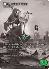 Juno, Profound Painter - Wicked Prophecy [Wave 1] (eBay Gen Con Exclusive) - Kryptik TCG card
