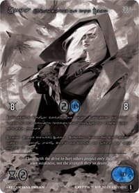Eros, Advocate of the Meek (Silver Kryptik Language) - Wicked Prophecy [Wave 1] (eBay Gen Con Exclusive) - Kryptik TCG card
