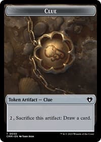 Clue // Elemental (0025) Double-Sided Token - Commander Masters - Magic: The Gathering card
