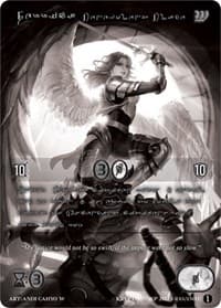 Ferrica, Benevolent Blade (Silver Kryptik Language) - Wicked Prophecy [Wave 1] (eBay Gen Con Exclusive) - Kryptik TCG card