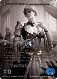 Cassandra, Savvy Socialite (Gold Kryptik Language) - Wicked Prophecy [Wave 1] (eBay Gen Con Exclusive) - Kryptik TCG card