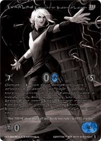 Lorelei, Fervent Ritualist (Silver Kryptik Language) - Wicked Prophecy [Wave 1] (eBay Gen Con Exclusive) - Kryptik TCG card