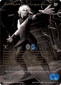 Lorelei, Fervent Ritualist (Gold Kryptik Language) - Wicked Prophecy [Wave 1] (eBay Gen Con Exclusive) - Kryptik TCG card