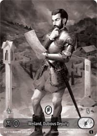 Weiland, Dubious Deputy (Box Topper) - Wicked Prophecy [Wave 1] (eBay Gen Con Exclusive) - Kryptik TCG card