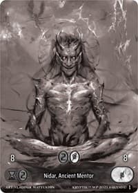 Nidar, Ancient Mentor (Box Topper) - Wicked Prophecy [Wave 1] (eBay Gen Con Exclusive) - Kryptik TCG card