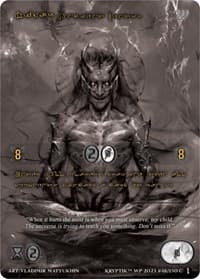 Nidar, Ancient Mentor (Gold Kryptik Language) - Wicked Prophecy [Wave 1] (eBay Gen Con Exclusive) - Kryptik TCG card
