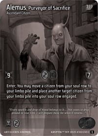 Alemus, Purveyor of Sacrifice - Wicked Prophecy [Wave 1] (eBay Gen Con Exclusive) - Kryptik TCG card
