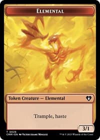 Elemental (0026) // Cat (0030) Double-Sided Token - Commander Masters - Magic: The Gathering card