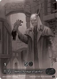 Alemus, Purveyor of Sacrifice (Box Topper) - Wicked Prophecy [Wave 1] (eBay Gen Con Exclusive) - Kryptik TCG card