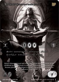 Helen, Contested Soul (Silver Kryptik Language) - Wicked Prophecy [Wave 1] (eBay Gen Con Exclusive) - Kryptik TCG card